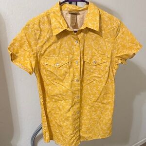 Wrangler Bright Yellow Floral Button-Down Shirt